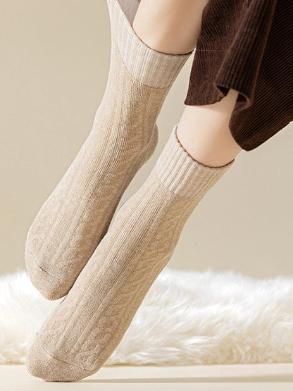Women's Thick  Lining Warm  Mid Calf Socks