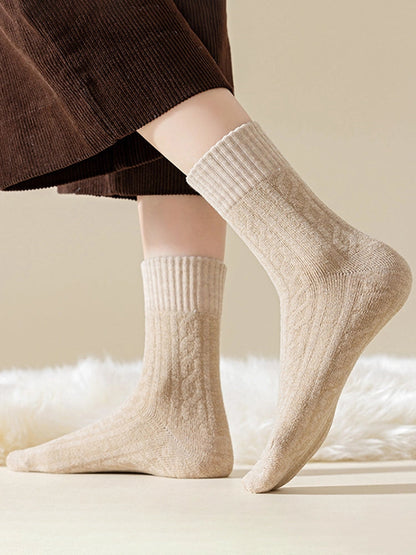 Women's Thick  Lining Warm  Mid Calf Socks