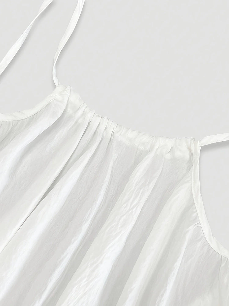 Women's Solid Color Backless Cami Dress