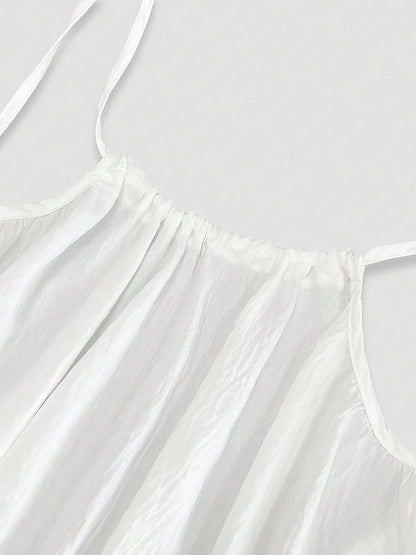 Women's Solid Color Backless Cami Dress