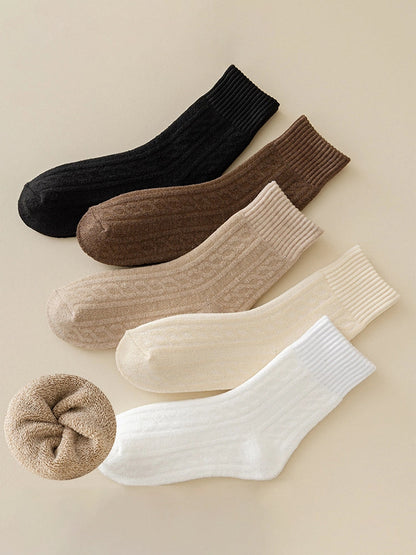 Women's Thick  Lining Warm  Mid Calf Socks