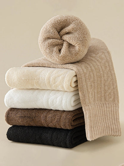 Women's Thick  Lining Warm  Mid Calf Socks