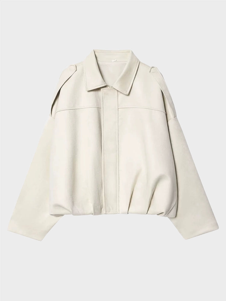 Luxury Faux Suede Bomber Jacket