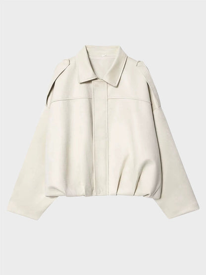 Luxury Faux Suede Bomber Jacket