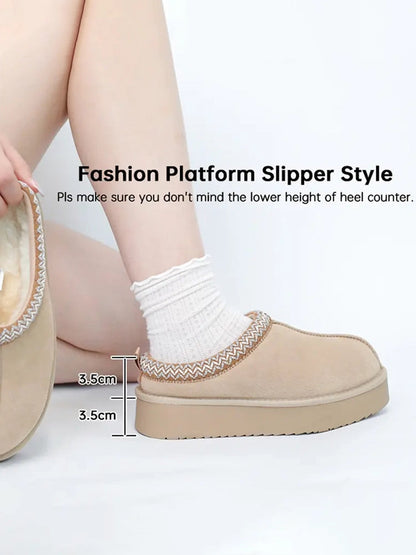 Women's Braided Leather Outdoor Suede Slippers